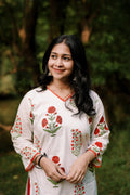 There’s a reason why red and white is a timeless favorite. It’s the color of celebrations and everyday joy. Our Gulmohar set features hand-block inspired motifs on a crisp white base, paired with bold red palazzos that command attention. Whether you're walking through a park or a boardroom, this ensemble is designed to make you stand out.