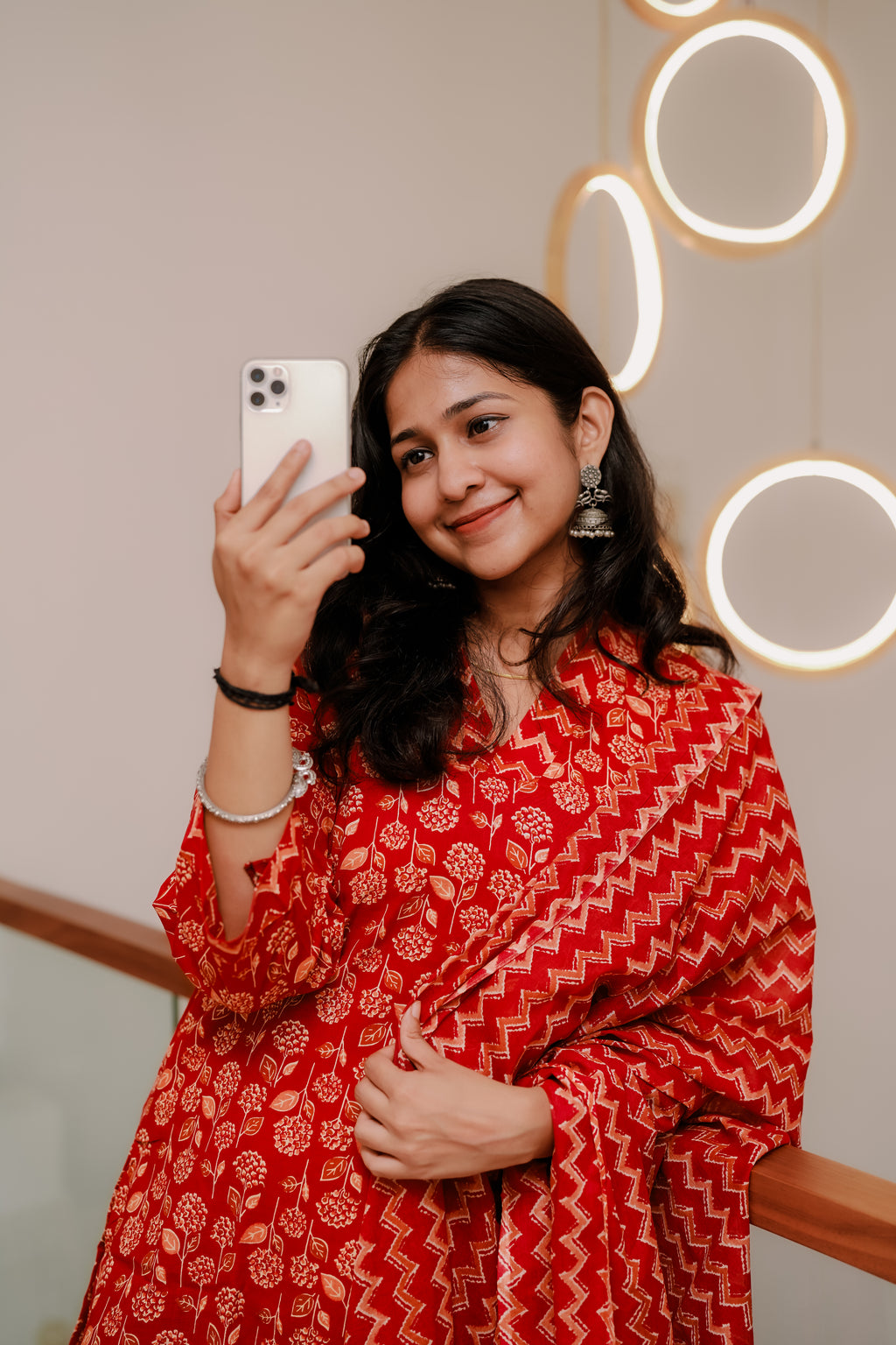 The highlight? That stunning zigzag border on the dupatta that adds a modern edge to a traditional block-print style. Wear it to work, wear it to dinner—it’s built for every version of you.